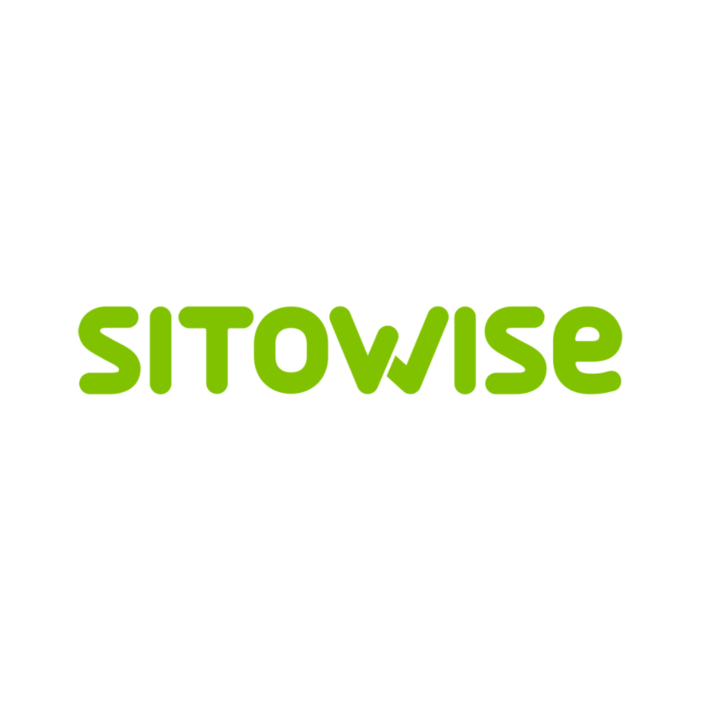 Kuvassa näkyy sana "SITOWISE" lihavoituin, pyörein, kirkkaanvihrein kirjaimin valkoisella taustalla.