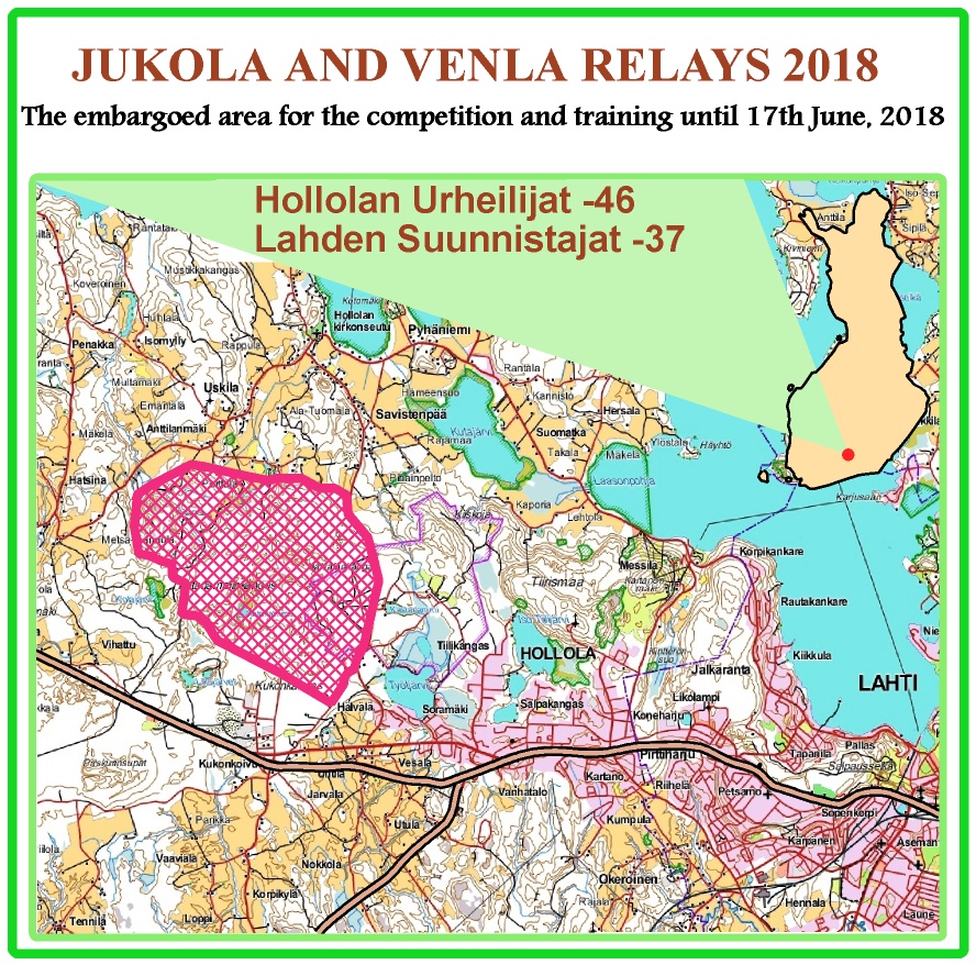 Embargoed area | Lahti-Hollola Jukola 2018