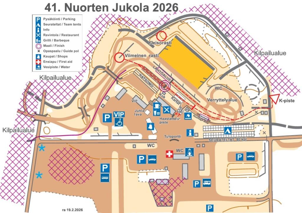 kartta nuorten jukolan kilpailukeskuksesta